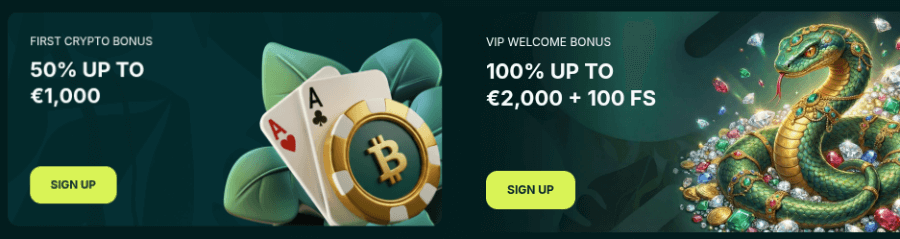 Spinaconda Welcome Bonuses